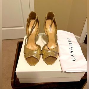 Casadei Blade sandals in IT 41. Fits a US size 10. Comes with box, and dustbag